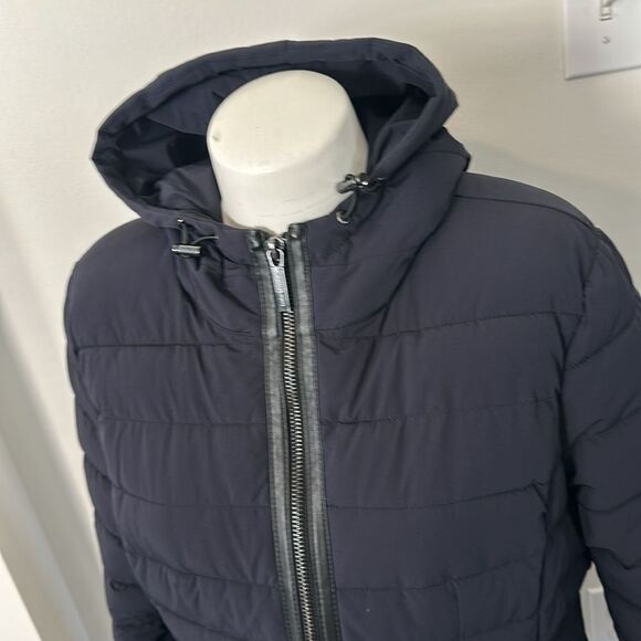 Michael Kors Navy & Black Packable Puffer Coat L - Picture 2 of 8